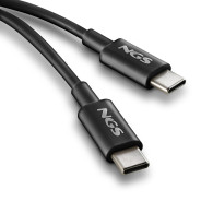 CABLE NGS CARGA RAPIDA DE USB C A USB C DE 1 M DE LONGITUD 60W BLACK