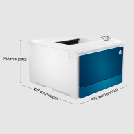 IMPRESORA HP LASERJET COLOR PRO 4202DN DUPLEZ BLANCA Y AZUL 4RA87F