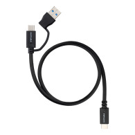 CABLE USB-C+USB-A M-USB-C M 3.2 GEN2 60W 4K 3M NANOCABLE 10.01.4803