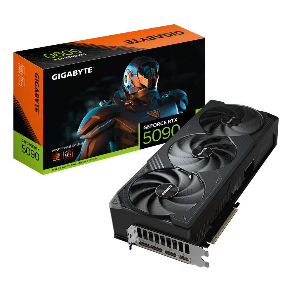 VGA PCI-EX NVIDIA GIGABYTE RTX5090 WINDFORCE OC 32G GDDR7 PCIE HDMI 3DP 3VEN