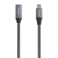 CABLE USB 3.2 GEN2x2 ALU 8K30HZ 5A 100W USB-C-M-C-H GRIS 1.5M AISENS A107-0761