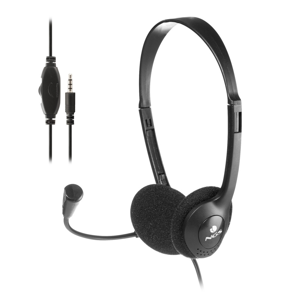 AURICULAR NGS CON MICROFONO MS103MAX NEGRO CVOLUMEN