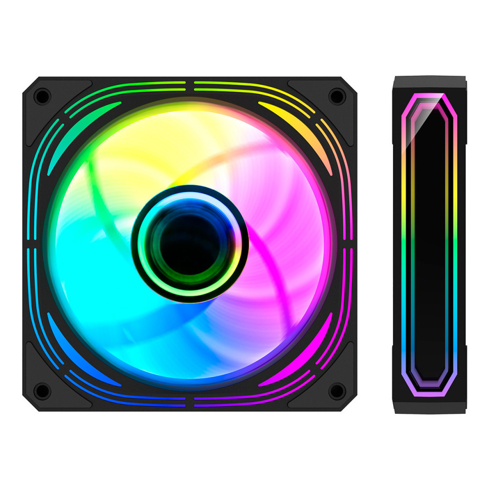 VENTILADOR CAJA ADICIONAL 12X12 ARGB COOLBOX KIT 4 INFINITY PRO COO-VAU-ARX4