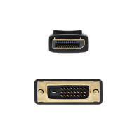CABLE CONVERSOR DISPLAYPORT A DVI DPM-DVIM NEGRO 1M NANOCABLE 10.15.4501