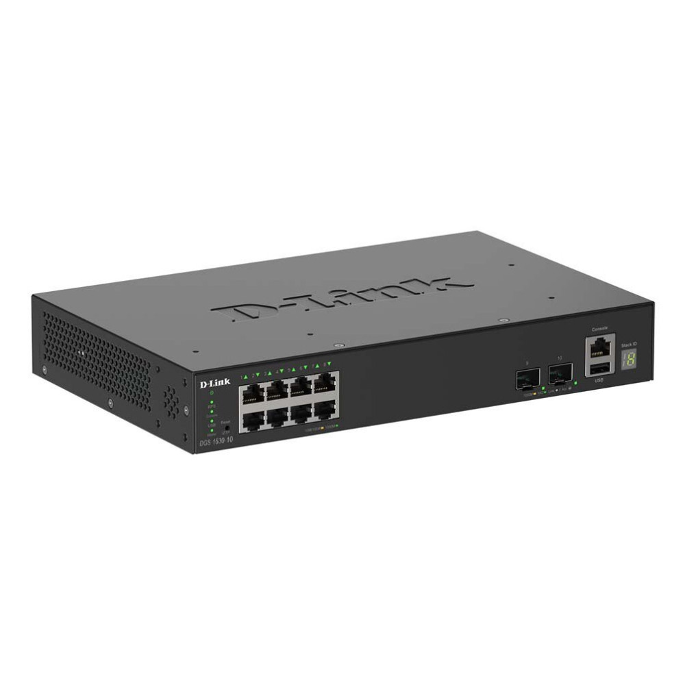 SWITCH D-LINK 8P DGS-1530-10 E GE + 2 PORTS 10G SFP+ SMART MANAGED