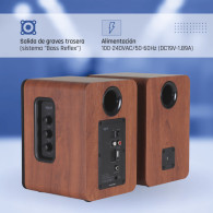 iggual Altavoces 2.0 50W Bluetooth 5.3 Home Studio