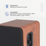 iggual Altavoces 2.0 50W Bluetooth 5.3 Home Studio