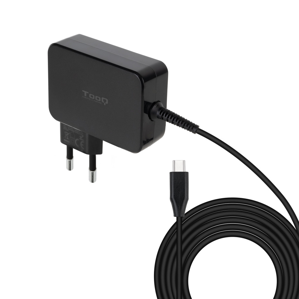 CARGADOR PORTATIL 90W TOOQ GAN USB-C PD NEGRO TQLC-USBCGAN90PDA