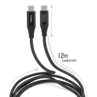 CABLE COOLBOX CARGA RAPIDA DE USB-C A USB C3.2 DE 1.2M 60W ALUMINIO TRENZADO