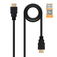 CABLE HDMI V2.0 4K 60HZ 18GBPS AM-AM CERTIFICADO NEGRO 1.5 M NAN 10.15.3601-L150