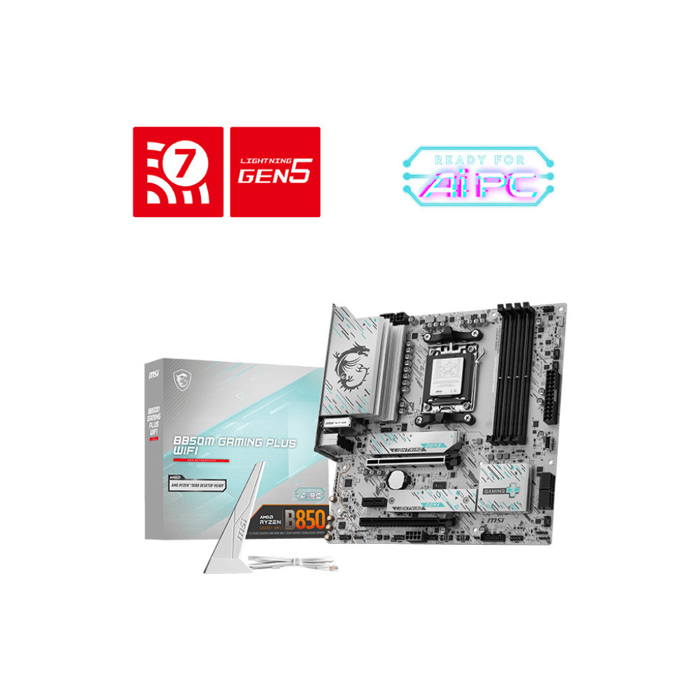 PLACA BASE MSI B850M GAMING PLUS WIFI MATX 4XDDR5 HDMI DP
