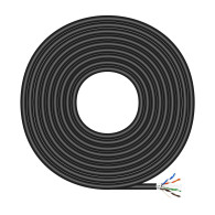CABLE RED RJ45 CAT.6 FTP RIGIDO AWG24 EXTERIOR NEGRO 100M AISENS A135-0673