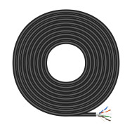 CABLE RED RJ45 CAT.6 FTP RIGIDO AWG24 EXTERIOR NEGRO 100M AISENS A135-0673