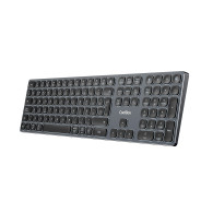 TECLADO COOLBOX INALAMBRICO ILUMINADO B431 RECARGABLE BT5.1 2.4G ALUMINIO NEGRO
