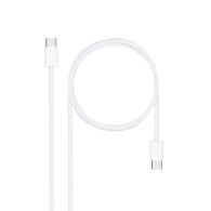 CABLE USB-C 2.0 60W 3A USB-C M-USB-C M 1 M NANOCABLE 10.01.6001-CO
