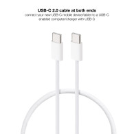 CABLE USB-C 2.0 60W 3A USB-C M-USB-C M 1 M NANOCABLE 10.01.6001-CO