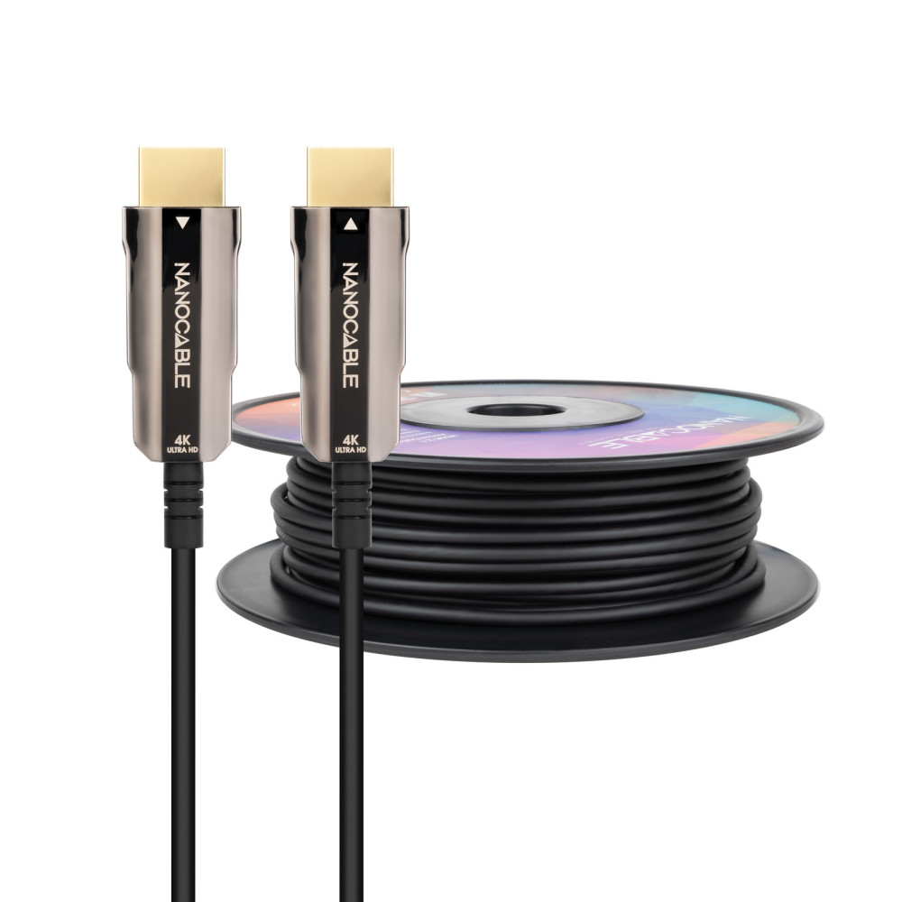 CABLE HDMI V2.0 AOC 4K 60HZ 18Gbps NEGRO 50 M NANOCABLE 10.15.2050
