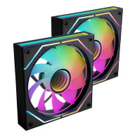 VENTILADOR 12X12 12CM MARS GAMING MF3DPROX2R ARGB PACK 2U. NEGRO