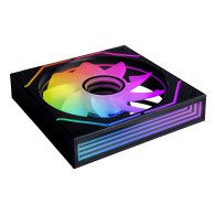 VENTILADOR 12X12 12CM MARS GAMING MF3DPROX2R ARGB PACK 2U. NEGRO