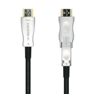 CABLE HDMI V2.0 AOC DESMONTABLE 4K60HZ 4 4 4 18GBPS AM-DM-AM NEGRO AISENS 30M A14