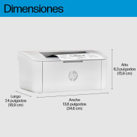 IMPRESORA HP LASERJET MONOCROMO M110w WIFI BLANCA 7MD66F(142A)