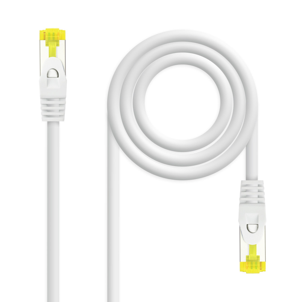 CABLE RED LATIGUILLO RJ45 LSZH CAT.6A SFTP AWG26 BLANCO 3M NANOCABL 10.20.1903-W