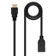 CABLE HDMI PROLONGADOR V2.0 AM-AH NEGRO 2.0 M NANOCABLE 10.15.1012