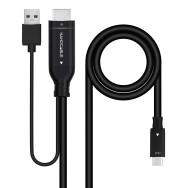 CABLE CONVERSOR HDMI A USB-C HDMI M-USB-C M 1.8 M NANOCABLE 10.15.4354