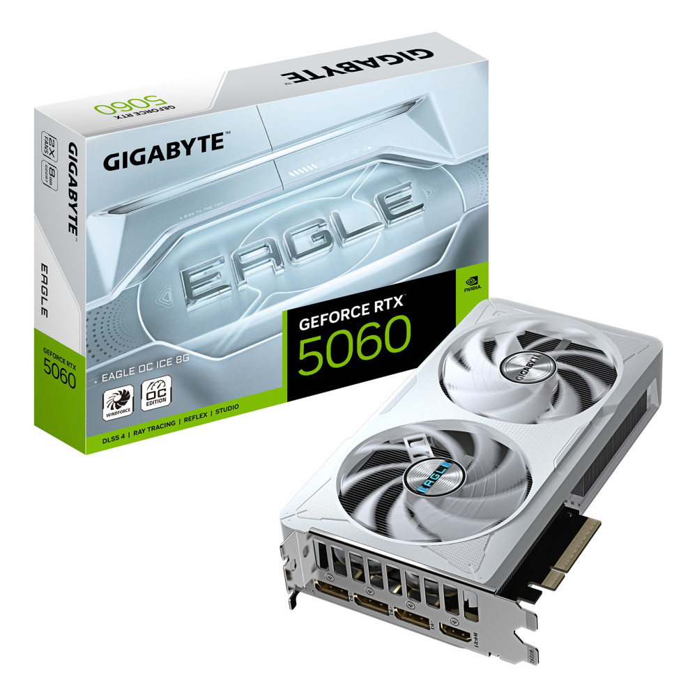 TARJETA GRAFICA GIGABYTE RTX5060 EAGLE OC ICE 8GB GDDR7