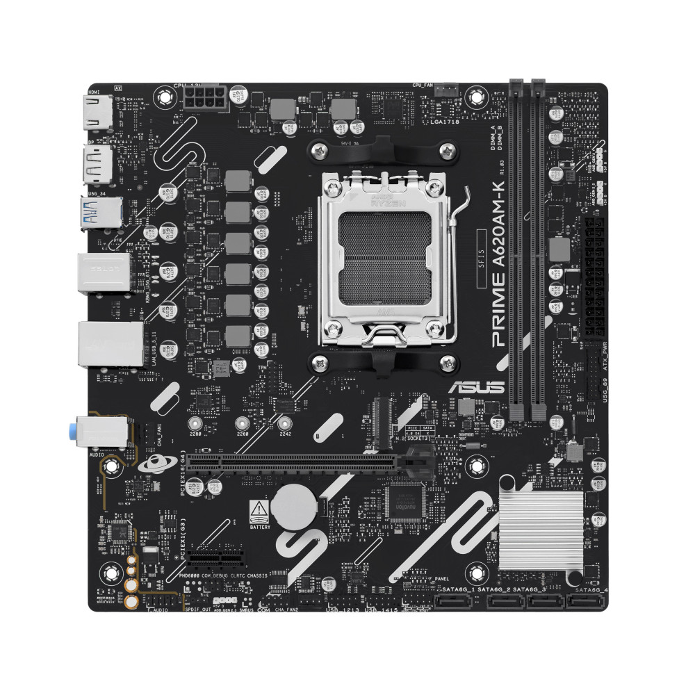 ASUS PRIME A620AM-K  (AM5) 2DDR5 USB HDMI DP RJ45 mATX