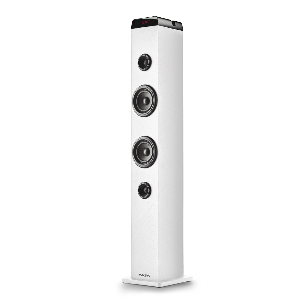 ALTAVOCES NGS BLUETOOTH TOWER SKYCHARMPRO 80W BT USB OPTICA AUX MIC WHITE