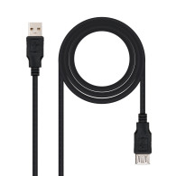 CABLE USB 2.0 TIPO AM-AH NEGRO 1.0 M NANOCABLE 10.01.0202-BK