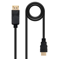 CABLE CONVERSOR DP A HDMI DPM - HDMIM NEGRO 5.0 M NANOCABLE 10.15.4305
