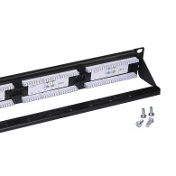 PANEL DE PARCHEO 24 PUERTOS RJ45 CAT.6 UTP 19 1U DUAL IDC AISENS A141-0509