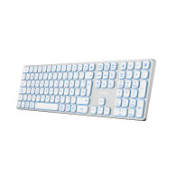 TECLADO COOLBOX INALAMBRICO ILUMINADO B431 RECARGABLE BT5.1 2.4G ALUMINIO BLANCO