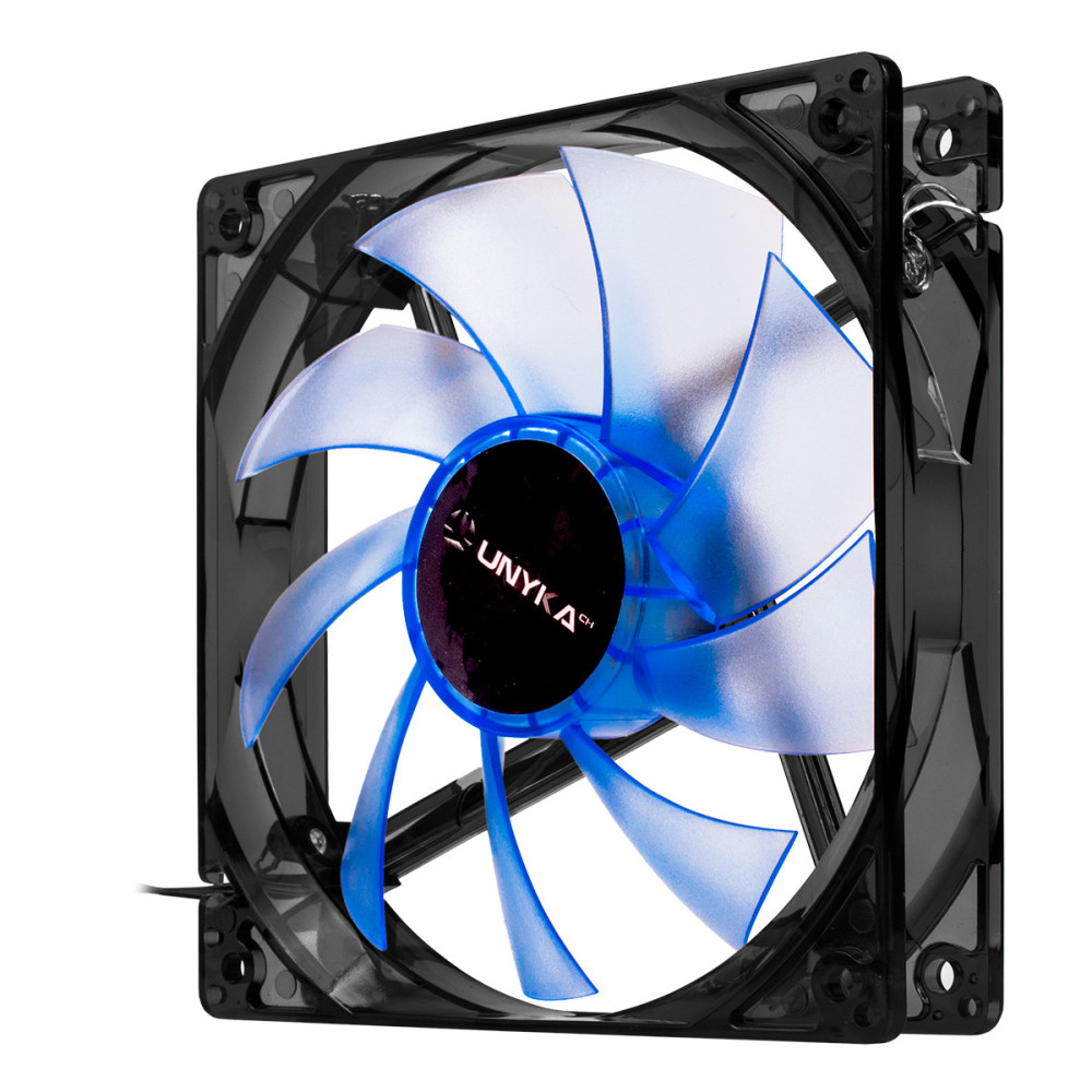 VENTILADOR CAJA ADICIONAL 12X12 UNYKA LED AZUL GAMING 51791