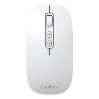 RATON COOLBOX INALAMBRICO W02 IA WHITE RECARGABLE TIPO-C MULTIDISPOSITIVO USB