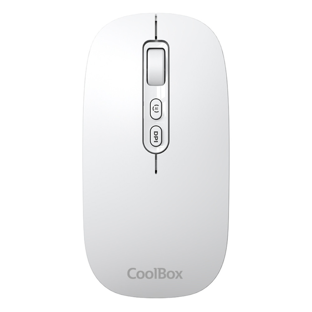 RATON COOLBOX INALAMBRICO W02 IA WHITE RECARGABLE TIPO-C MULTIDISPOSITIVO USB
