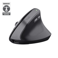 RATON TRUST VERTICAL BAYO II INALAMBRICO ERGONOMICO USB NEGRO 25145