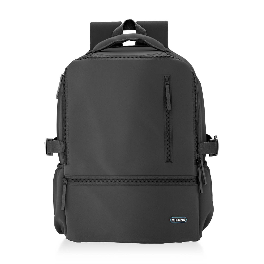 BOLSA MOCHILA PORTATIL 15.6 DEPORTIVA REPELENTE AGUA NEGRO AISENS ASBG-BP086-BK