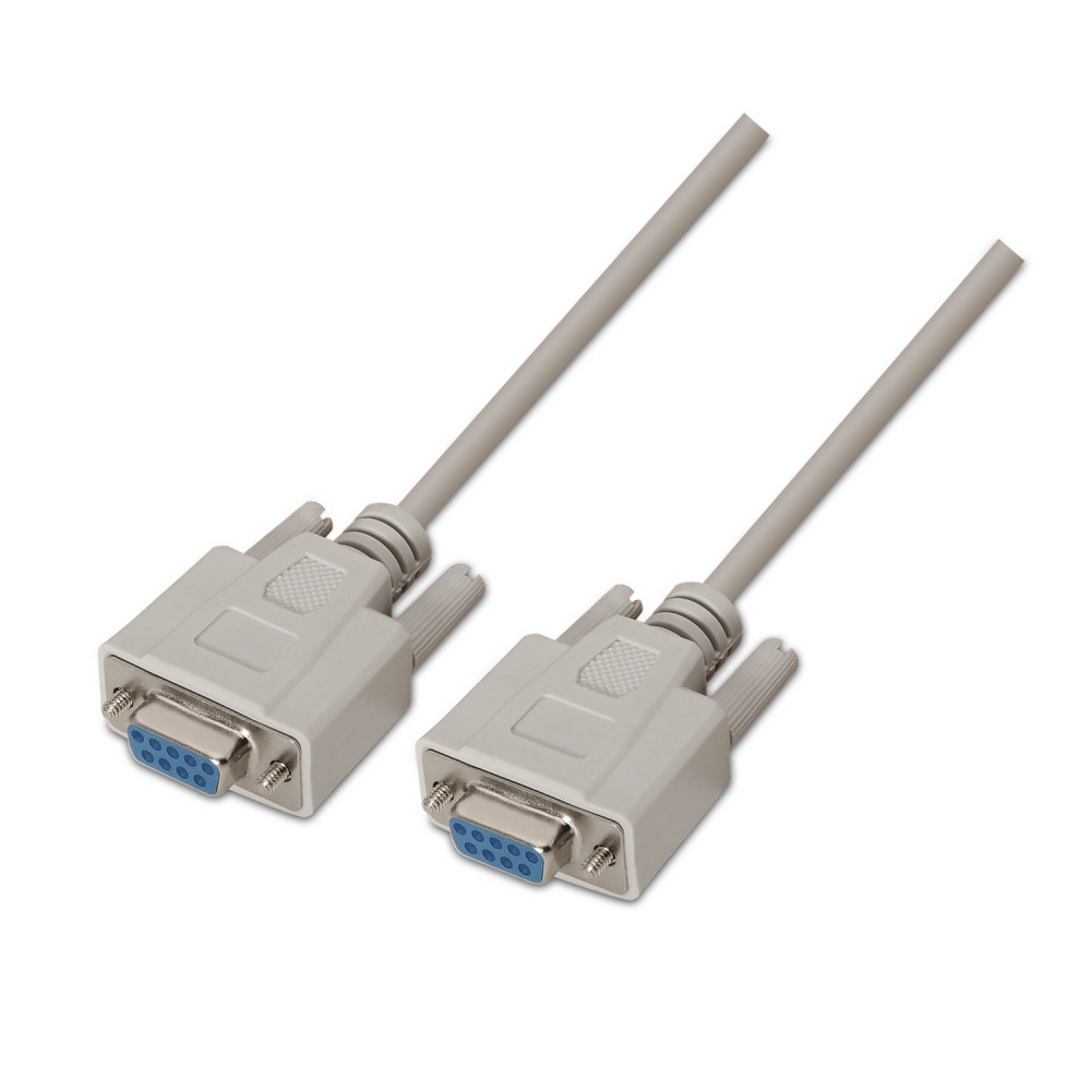 CABLE SERIE NULL MODEM DB9H-DB9H BEIGE 1.8M AISENS A112-0067