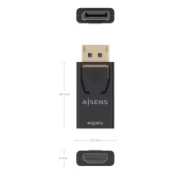 CONVERSOR DISPLAYPORT A HDMI 4K30HZ DP M-HDMI H NEGRO AISENS A125-0949