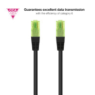 CABLE RED CAT.6 UTP AWG26 CCA NEGRO 3 M NANOCABLE 10.20.1403-BK