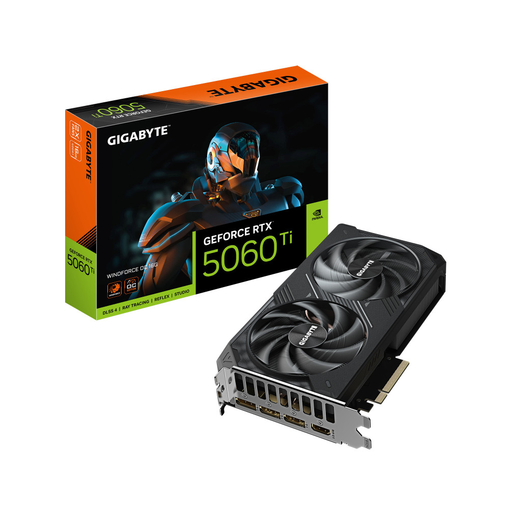 TARJETA GRAFICA GIGABYTE GEFORCE RTX5060TI WINDFORCE OC 16GB GDDR7