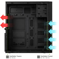 CAJA ATX COOLBOX A780 USB-C 3.2 GEN1 USBA (FUENTE 650W POWERLINE3) COO-PCA780-3