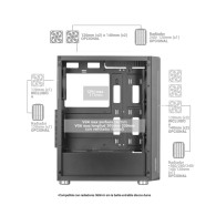 SEMITORRE GAMING ATX MARS GAMING MCF SIN FUENTE BLANCO