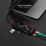 HUB USB-C NANOCABLE 3xUSB-A+USB-C CARGA+HDMI+RJ45+TF+SD+AUDI 10.16.0901