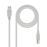 CABLE USB 2.0 IMPRESORA TIPO AM-BM BEIGE 1.0 M NANOCABLE 10.01.0102