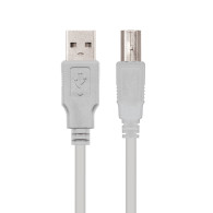 CABLE USB 2.0 IMPRESORA TIPO AM-BM BEIGE 1.0 M NANOCABLE 10.01.0102