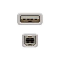 CABLE USB 2.0 IMPRESORA TIPO AM-BM BEIGE 1.0 M NANOCABLE 10.01.0102